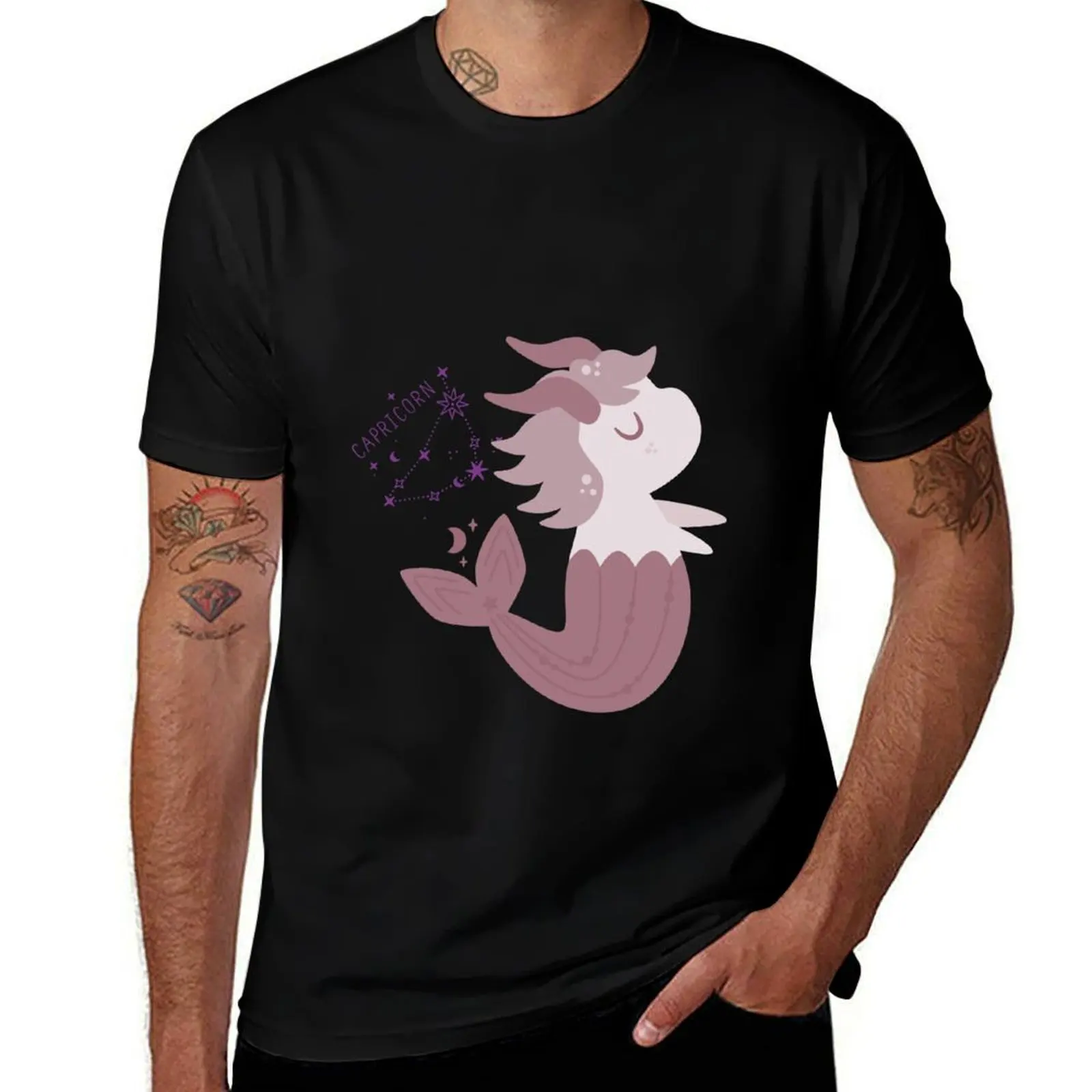 

Capricorn zodiac cute sea goat design T-Shirt summer shirt clothes tees mens workout shirts