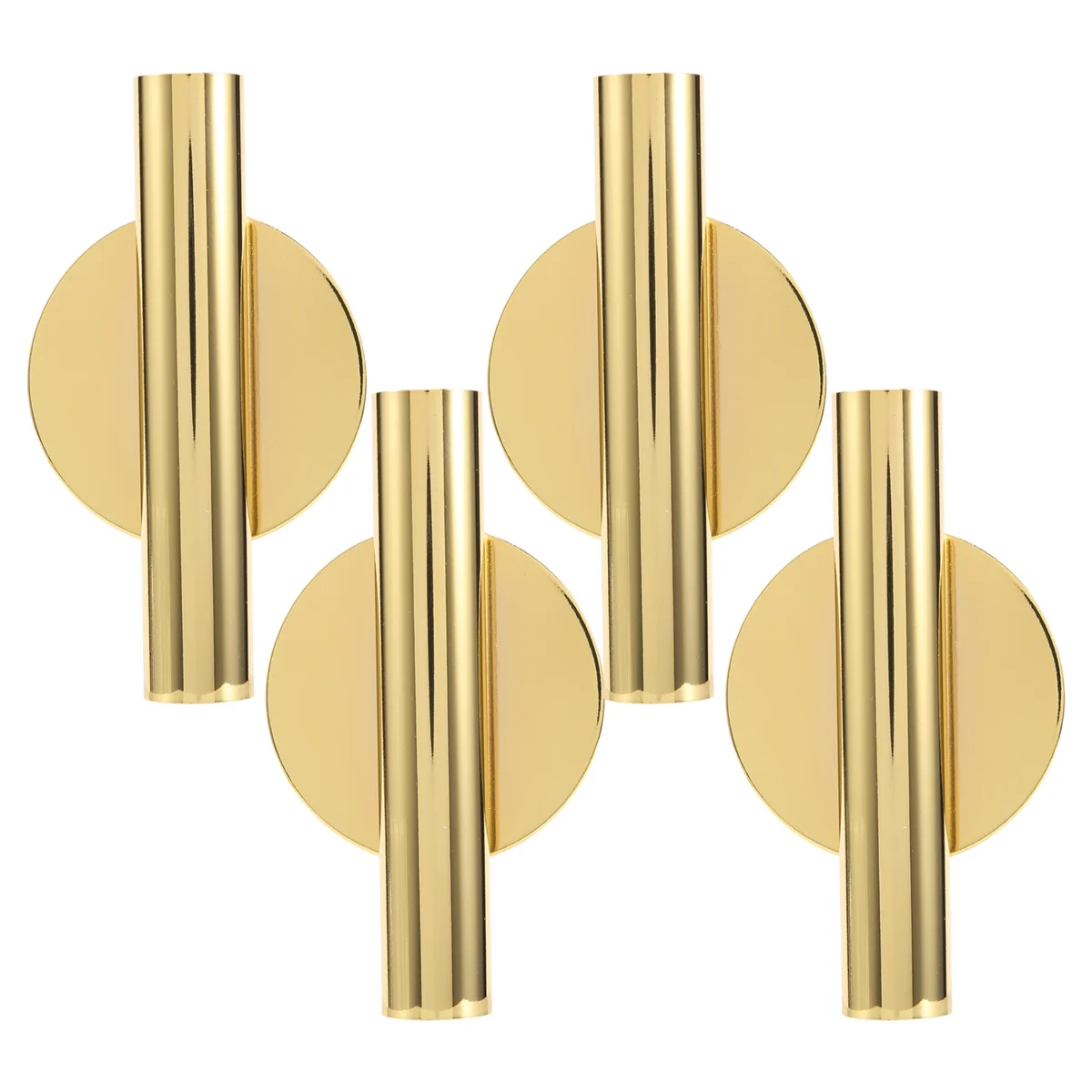 Suporte de tubo de flor na parede, decoração de metal, flor seca, ouro, 4pcs