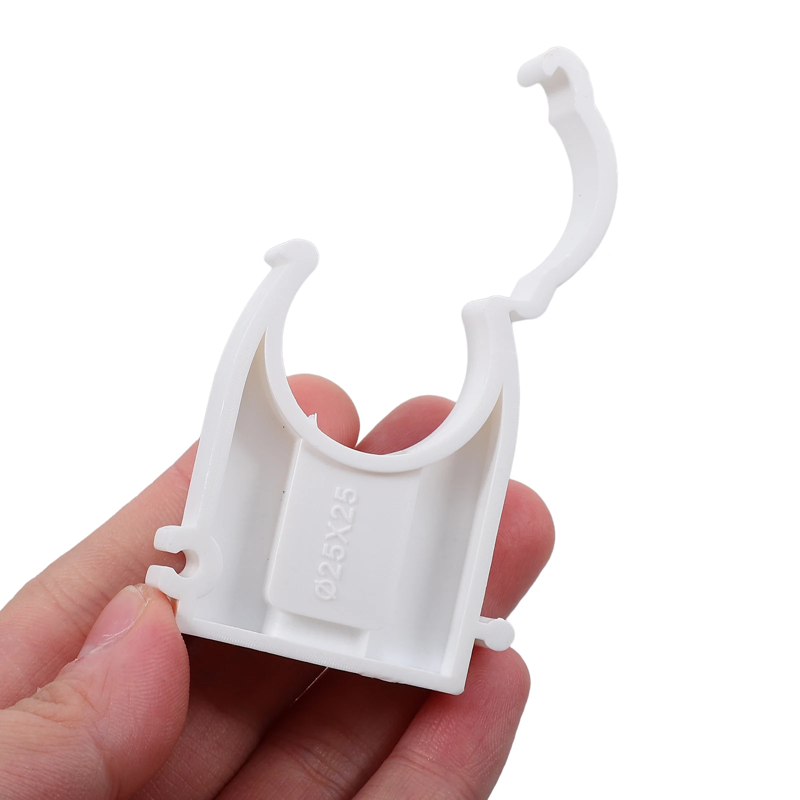 100pcs Pipe PVC Durable Hose Clamps Cable Mounting Brackets Plastic Clips Frame Fixation Water Electrical Projects Tube Clamps