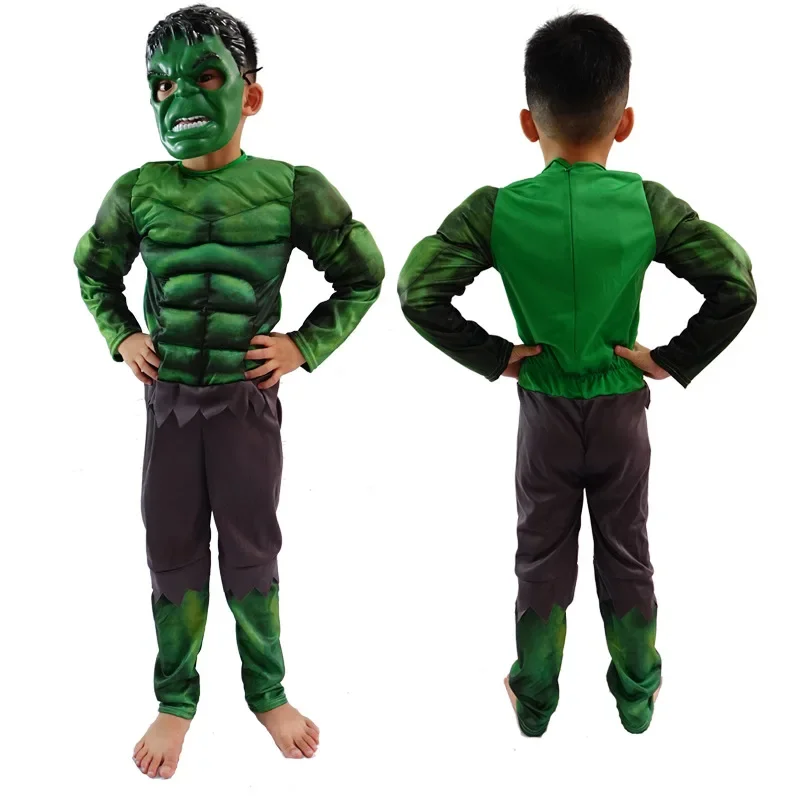 Disney Hulk Muscle Child Costume Superhero Kids Fancy Dress Halloween Carnival Party Cosplay Boy Clothing Decorations Supplies