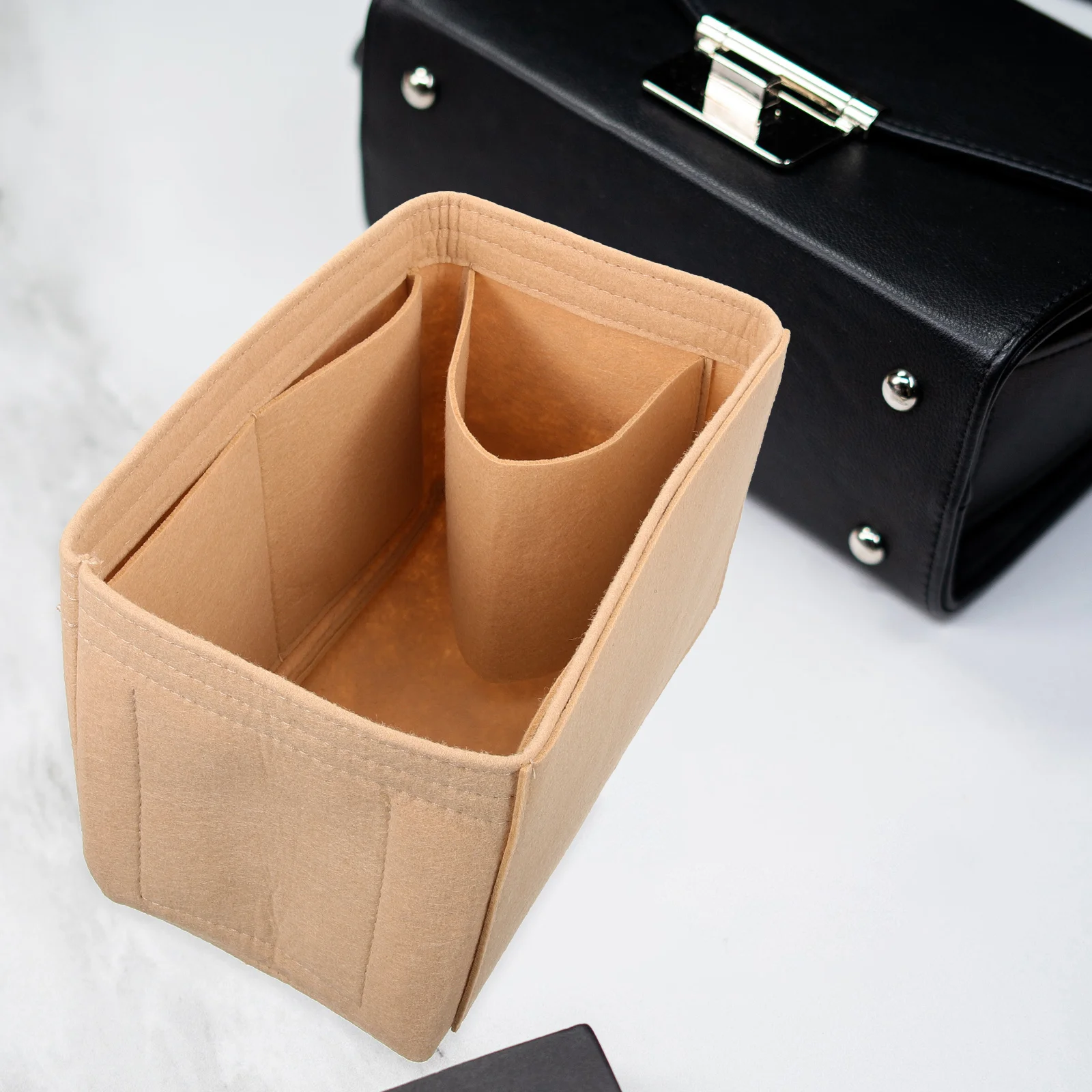 

Handbag Purse For Women Makeup Storage Travel Tote Bag Insert Felt Liner Makeup Bag Organizer Felt Purse Insert Handbag