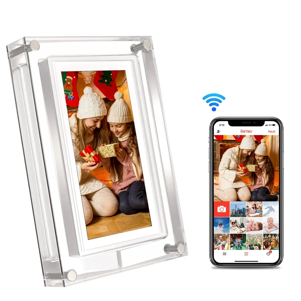 

Automatic Rotation Function Factory 5 inch Advertising Player Art WiFi Acrylic Digital Photo Picture Frame with Battery