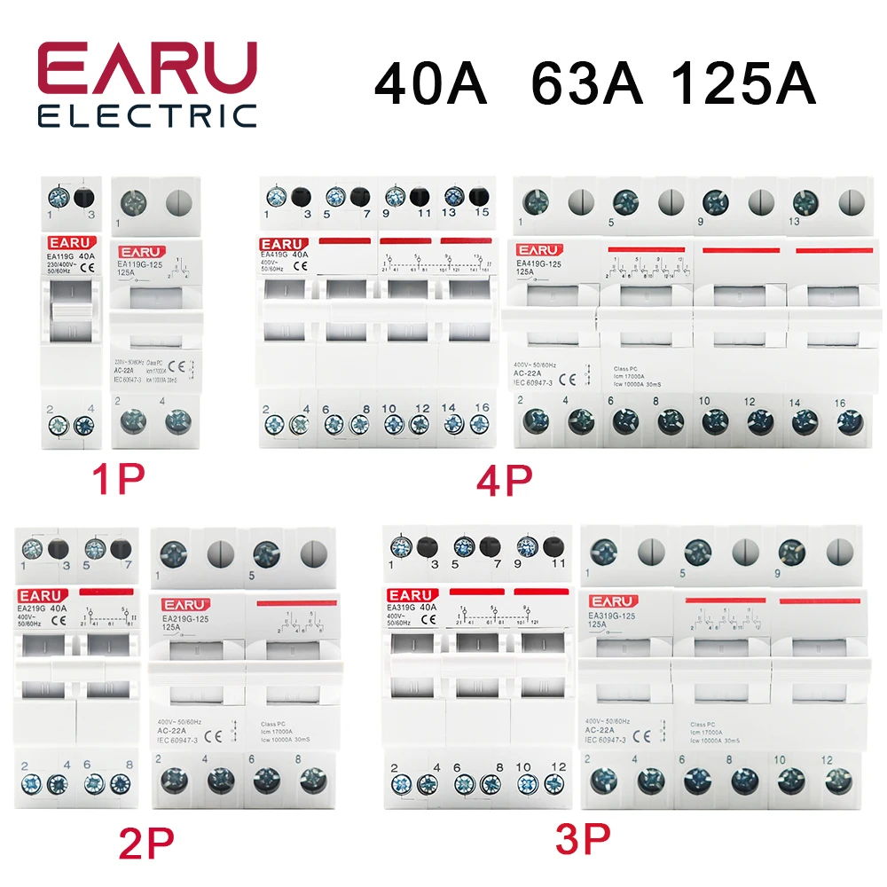 1P 2P 3P 4P 40A 63A 125A MTS çift güç manuel Transfer kilidi devre kesici Din ray izolasyon kesme anahtarı
