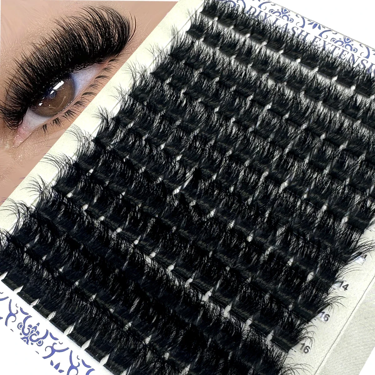 HBZGTLA 120D-200D Flauschige Cluster-Wimpern 0,05/0,07 Dicke Wimpern D/DD Curl Wispy Einzelwimpern 9-16mm Cluster-Wimpern