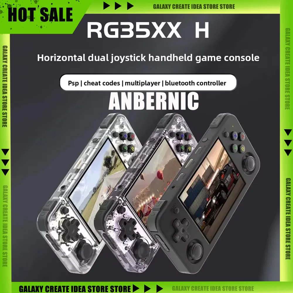

ANBERNIC RG35XX H Linux 64 Bit Retro Handheld Game Portable Open Source Handheld Console 3.5 Inch IPS Screen 3300mAh Gaming Gift