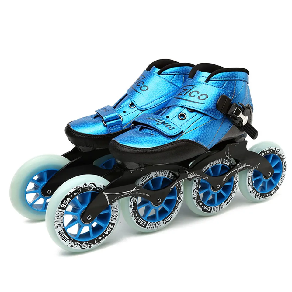 Łyżwy rolkowe Łyżwy prędkości Oryginalne buty skate ZICO z włókna węglowego Profesjonalne łyżwy wyścigowe Patines 4 * 90/100/110 mm /3 * 125 mm