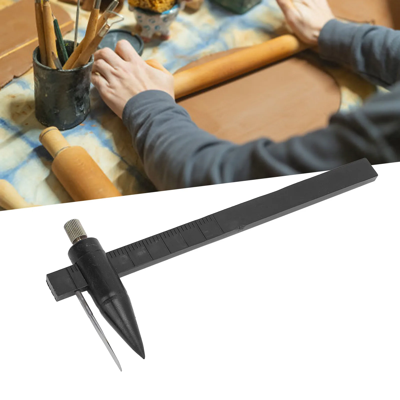 

Clay Compass Circle Cutter Plastic Compass Caliper Measuring Tool For Pottery Crafting Sculpting