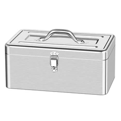 Stainless Steel Large Capacity Tool box Industrial Grade Heavy-duty Thickened Metal Iron Box Household Hardware Storage tool Box