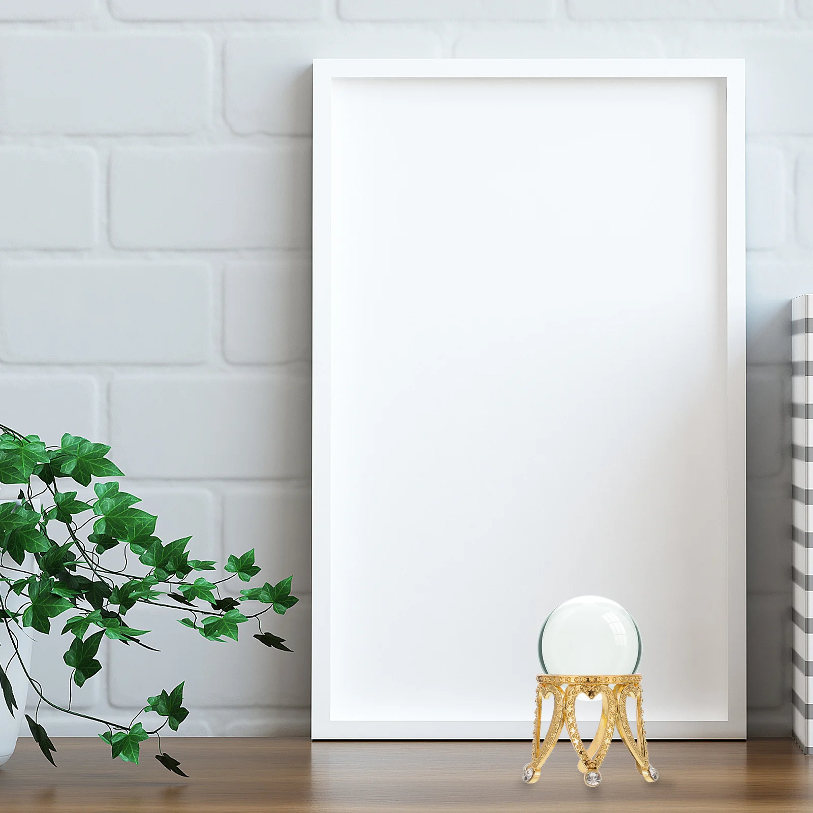 2Pcs Crystal Ball Display Base Zinc Alloy Crown Stand Decorative Tray Holder for Home Decor Display Pedestal Crystal Ball Holder