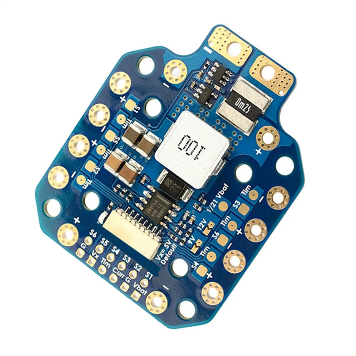#67E Electronics Accessories,PDB-HEX 12S 5A 5V/9V/12V BEC Power Distribution Board (Blue)