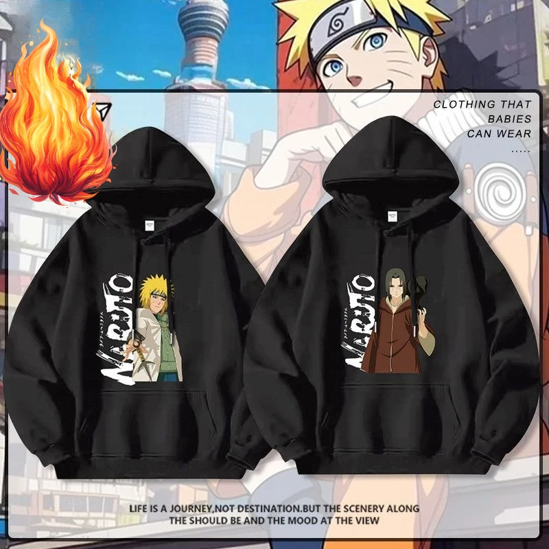 Sudadera con capucha de Naruto para hombre, 2D Uchiha Itachi Sasuke, Tsuchiha Shuimon, ropa periférica para niños