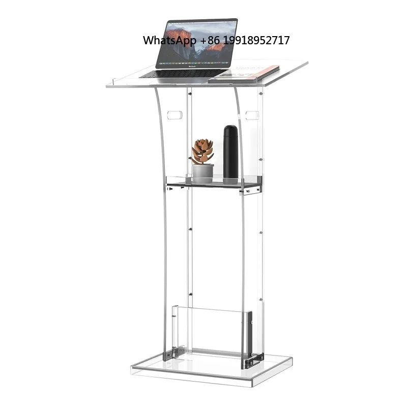 Transparent podium acrylic, podium crystal podium, church chanting platform, hotel hosting wedding podium