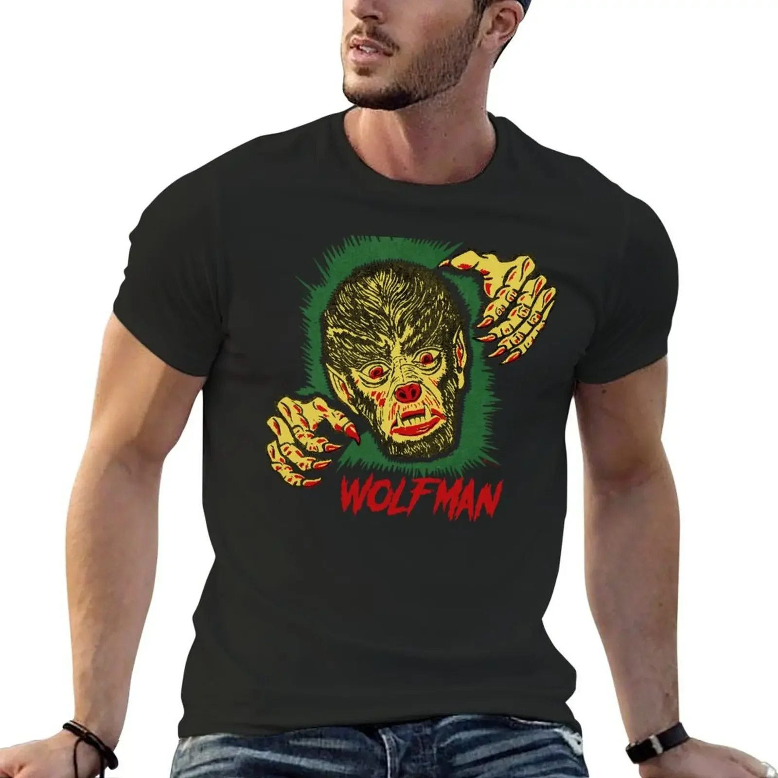 Wolfman Costume T-Shirt Short sleeve tee plus size clothes designer t shirt men