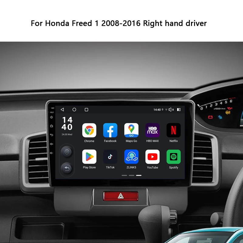 Idoing10.2“Car Stereo Android Radio Player For Honda Freed 1 2008-2016 Right Hand Driver Head Unit Multimedia Video GPS Navigati