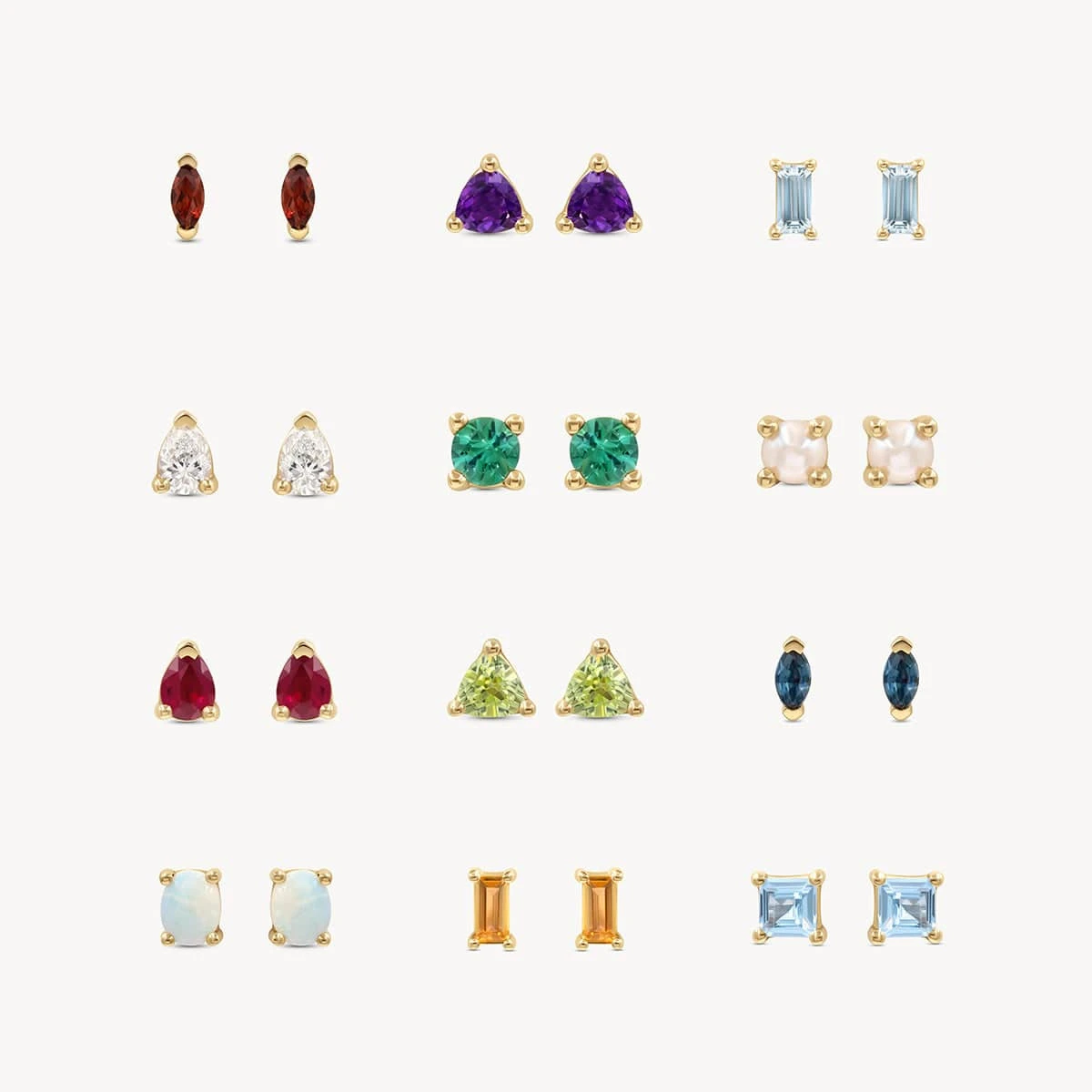 

Twelve birthstone earrings earrings bone nails female trend personality earrings wear harsh spirospira zircon