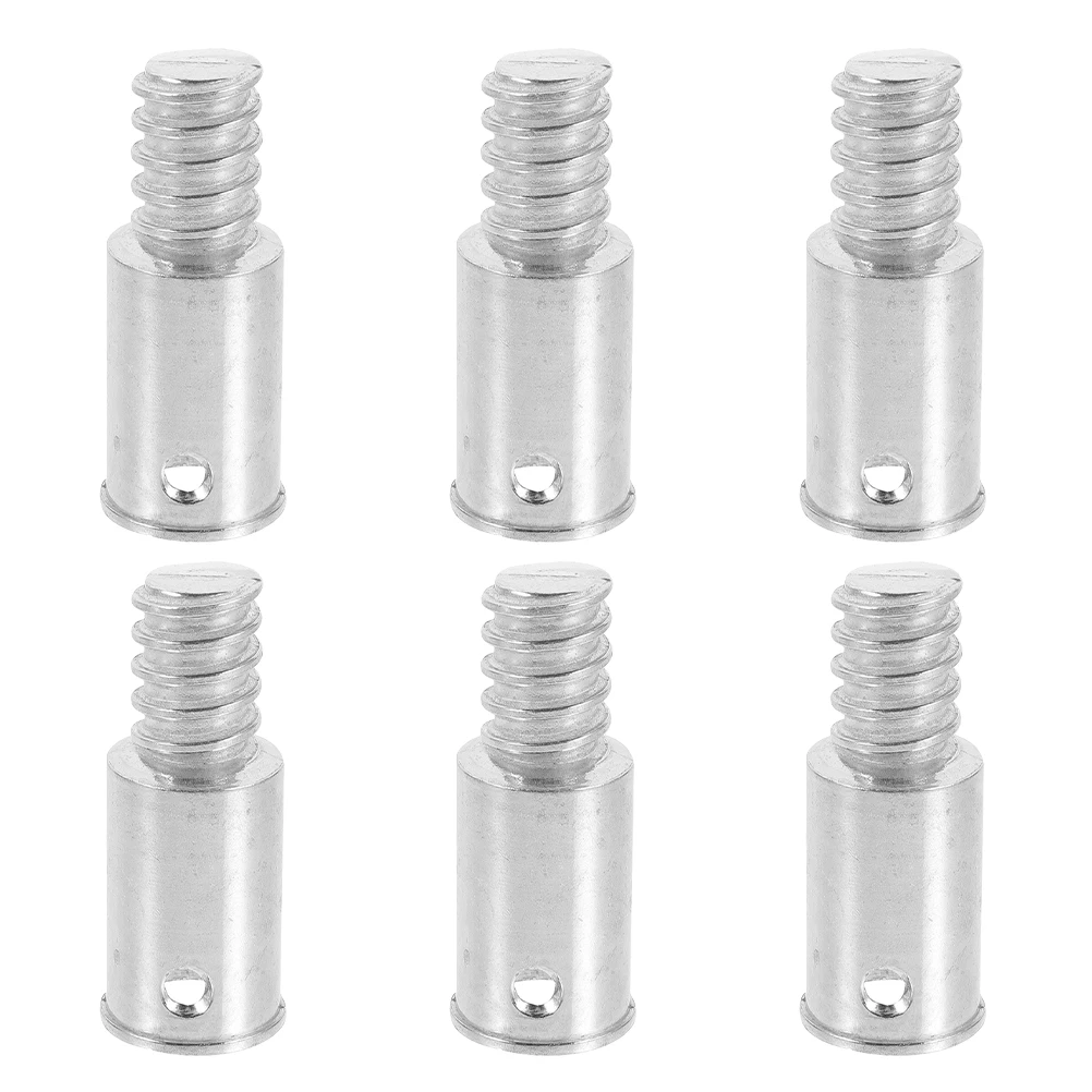 

6pcs Threaded Connector Mop Broom Handle Replacement Aluminum Alloy Pole End Tip Adapter for Home Commercial Cleaning