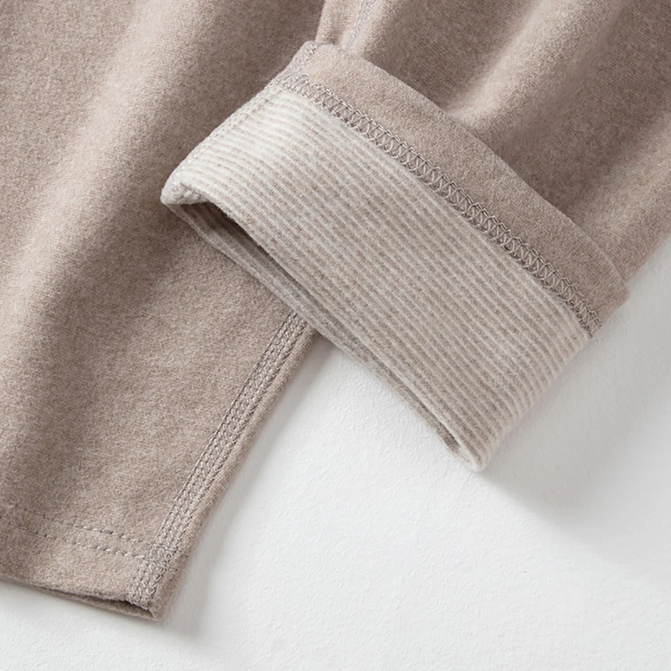 2/4 Stück Herren Einfarbig Einfache Herbst Und Winter Thermo-unterwäsche Bequeme Und Lässige Bottoming Unterwäsche Teenager Pyjama – Detail 18
