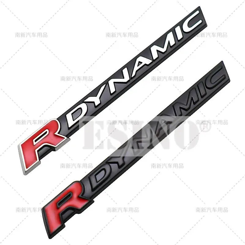 Car Styling 3D R Dynamic Trunk Metal Adhesive Emblem Fender Rear Body Tailgate Badge for Jaguar XE XF XJ F-Type I-Pace F-Pace