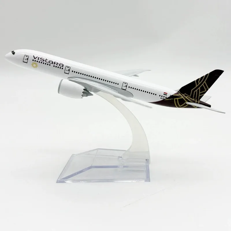 

Миниатюрный самолет Индия Вистрара Airways Модель самолета Металлический литой под давлением масштаб 1/400 16 см Модель самолета Игрушка Собрано в подарок авиации
