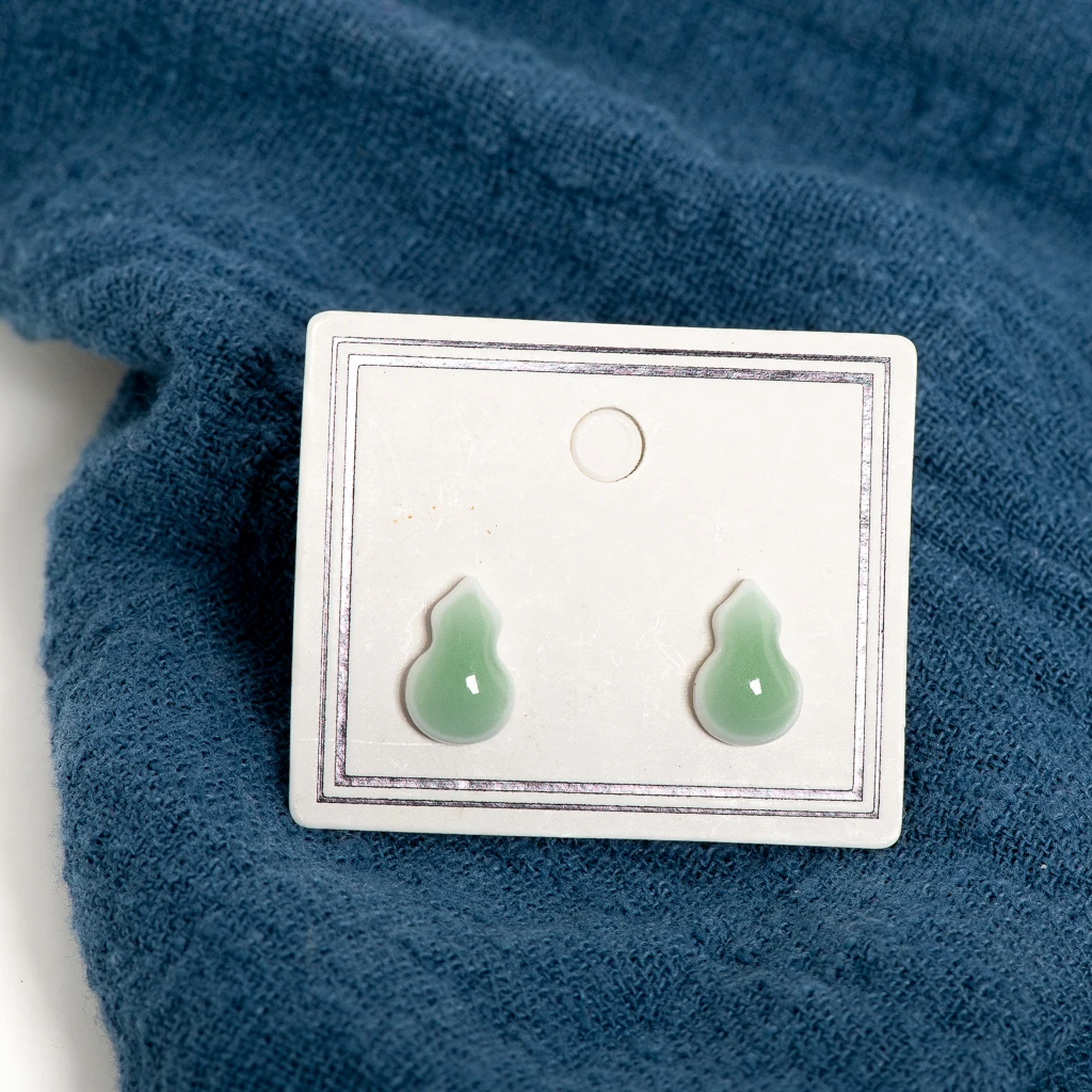Ceramic Gourd Stud Earrings for Women Lucky Charm Clay Jewelry  Cute Accessories Gift for Girls Teens Daily Wear S001210