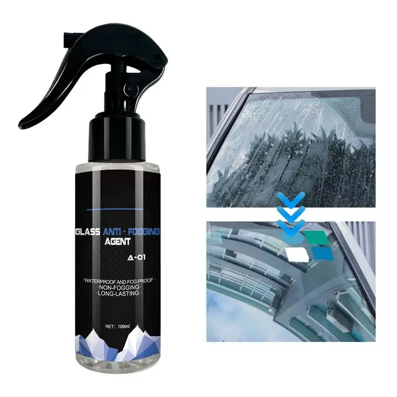 

Anti Fog Windshield Cleaner Anti Fog Spray For Car Windshield 100ml Antifogging Agent Car Glass Cleaner For Exterior And