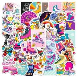 10/25/50pcs Graffiti Roller Skates Girls Stickers for DIY Decor Suitcase Water Bottle Phone Laptop Skateboard Scrapbooking