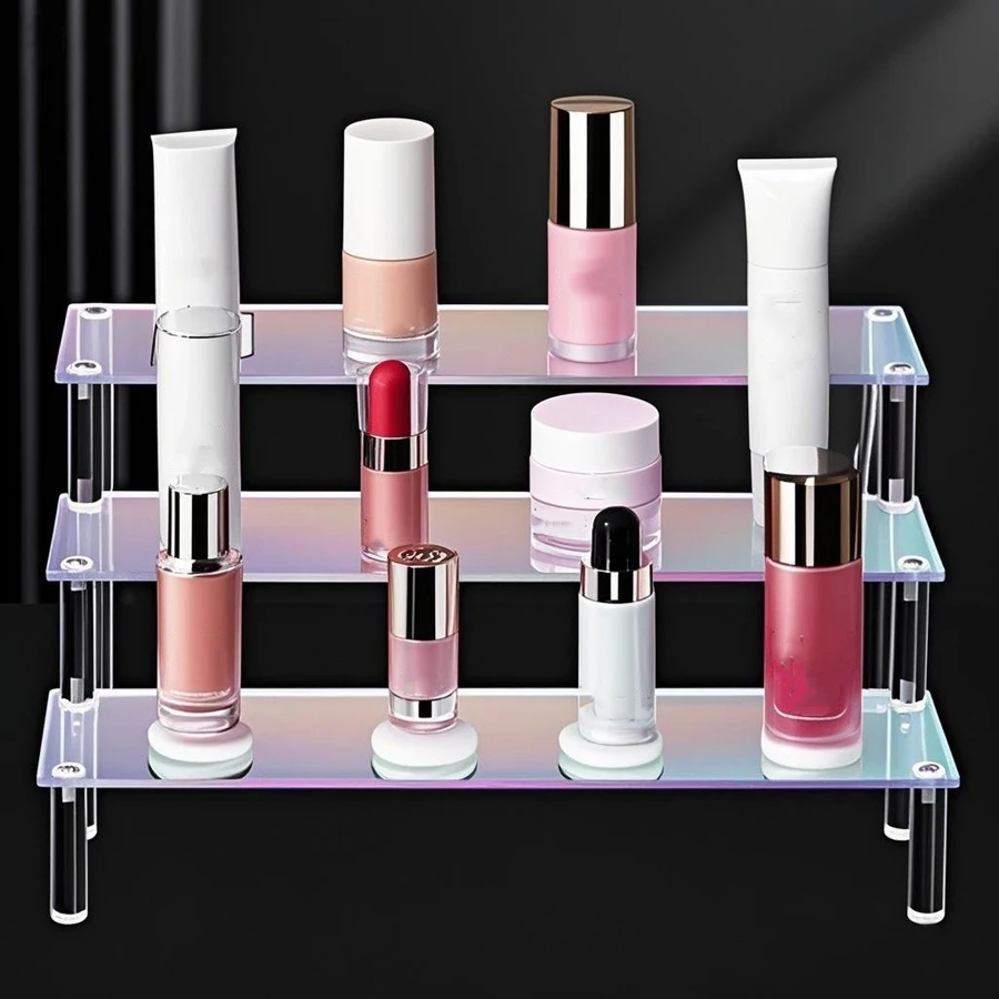 1/2/3/4/5-stöckiger Präsentationsständer für Kosmetik, Parfüm, Schmuck, Farbiges Aufbewahrungsregal, Multifunktionaler Desktop-Organizer für Kleinigkeiten