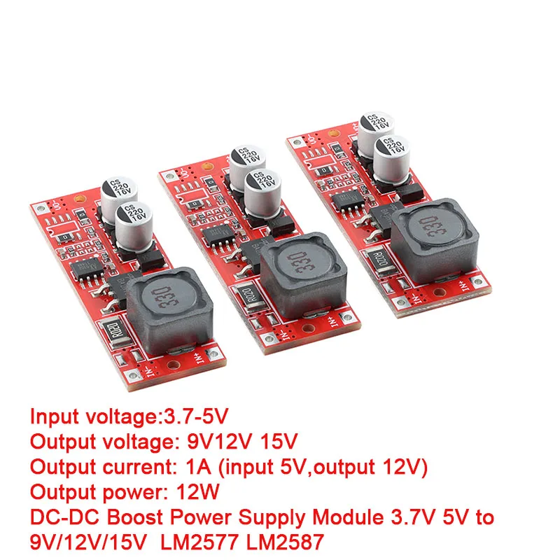 LM2577 LM2587 Boost Converter Module 3.7V 5V to 12V 9V 15V DC-DC Voltage Step-Up Power Board