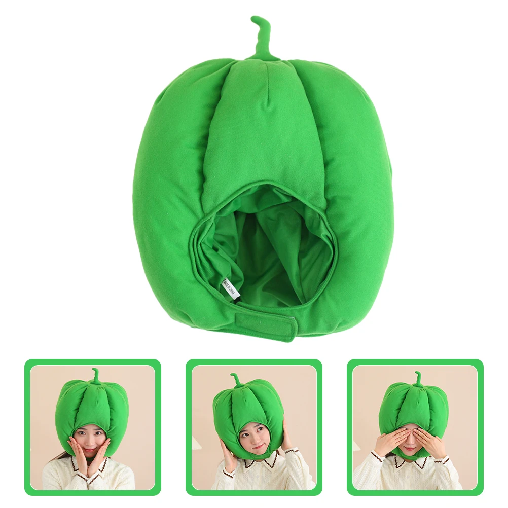

Pepper Headgear Cute Costume Hat Party Carnival Cosplay Stuffed Headwear Funny Decorative Cap Halloween Festival Photo Prop