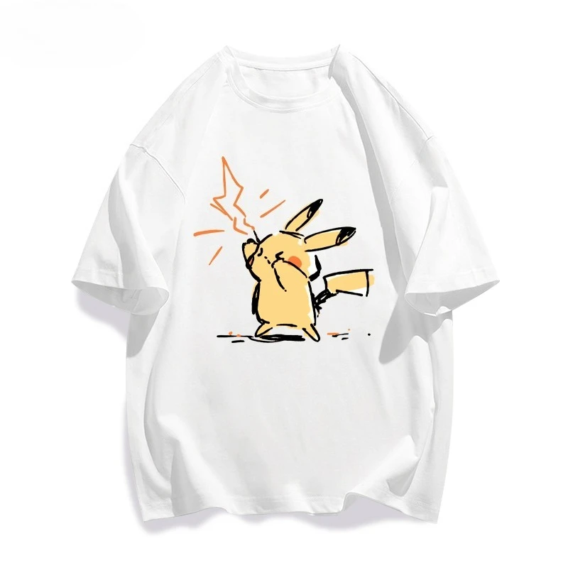Camiseta de animation Pokémon impresa en 3d، blusa de manga corta عادية y relajada الفقرة المؤلمة e Dzieos الكبار