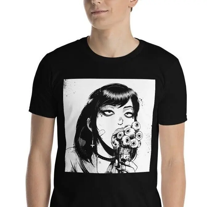 Creepy Anime Horror Eyeballs Disgusting Short-Sleeve Unisex T-Shirt