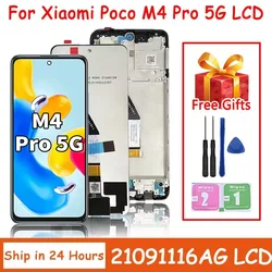 6.6'' High Quality For Xiaomi Poco M4 Pro 5G LCD Display Touch Screen Panel Digitizer For Pocophone M4Pro 5G LCD 21091116AG
