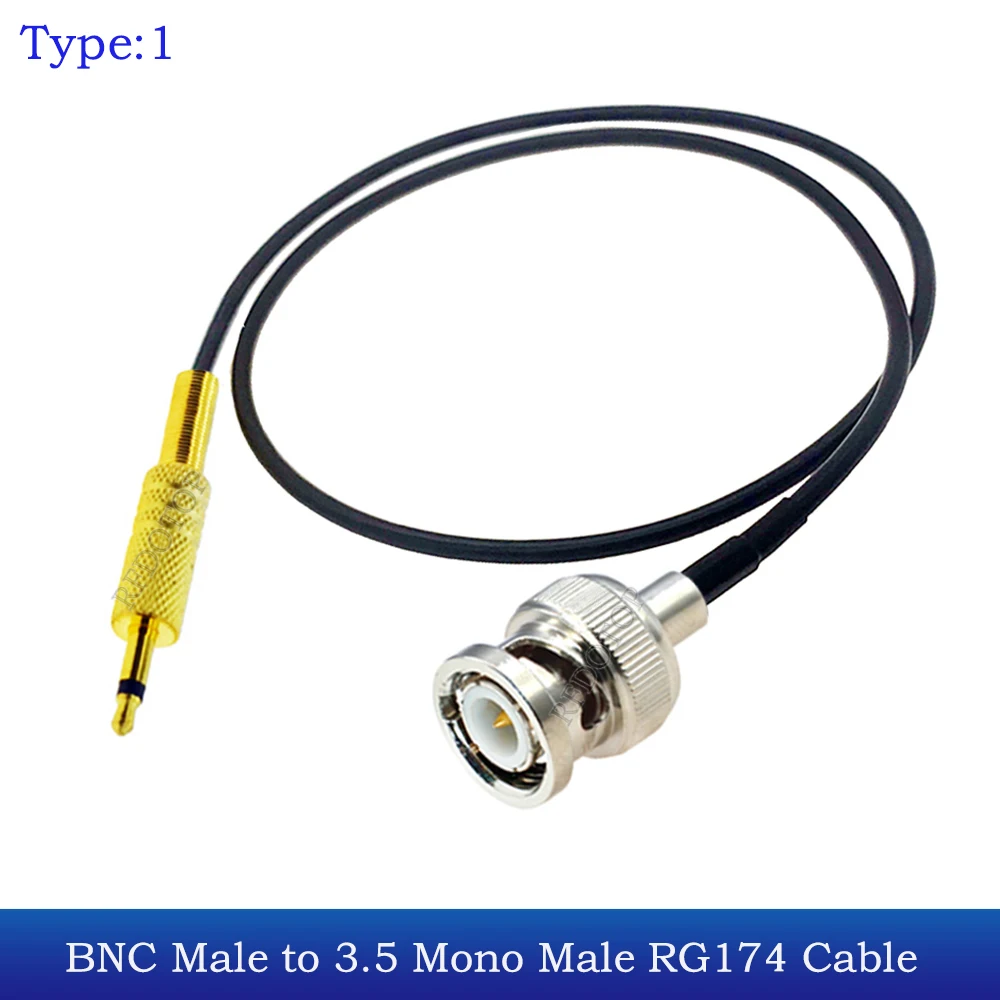 1Pcs BNC Male/Female to 3.5mm Mono Male 1/8