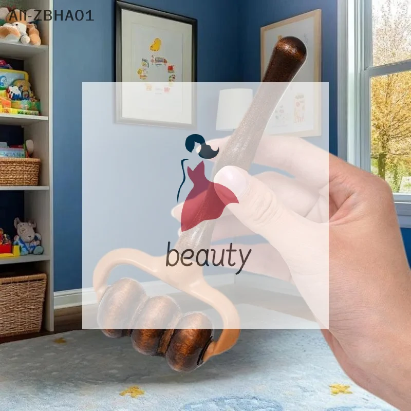 

Деревянный массажный ролик для дома и офиса, ручной массажер для снятия мышечного напряжения в шее, плечах, голове, улучшает кровообращение