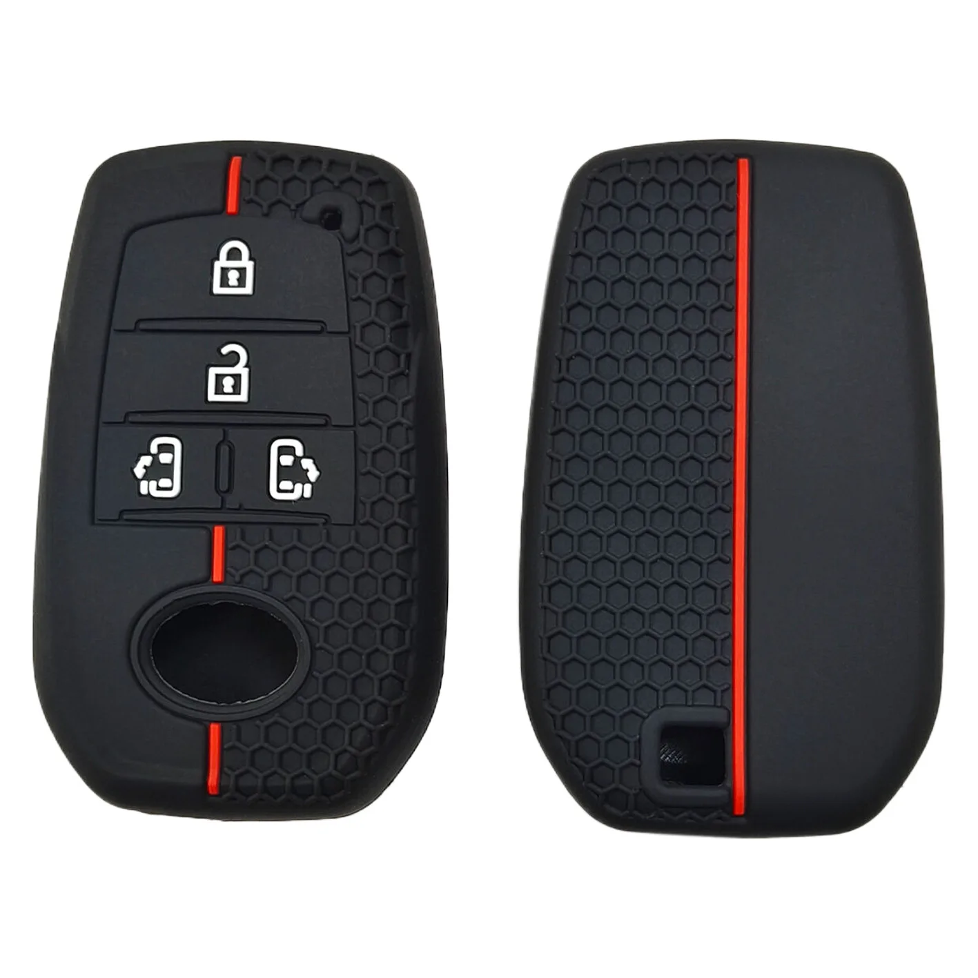 For 4-key Toyota Sienna Elfa Grevia Wilfa car honeycomb pattern silicone key cover hollow