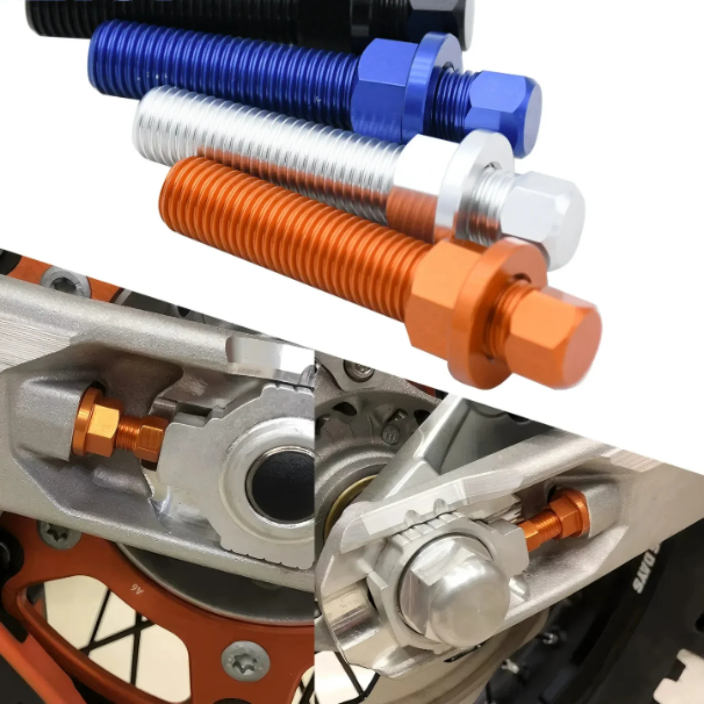 M10 CNC المحور الخلفي كتل سلسلة الضابط الترباس ل KTM SX SXF XC XCF XCW EXC EXCF 125 150 200 250 300 350 400 450 500 2007-2023 #1