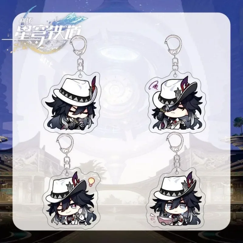 Honkai:Star Rail Ashveil Galaxy Ranger Expression Pattern Keychain Accessories Special Week Bag Charm Cute Backpack Pendant Gift