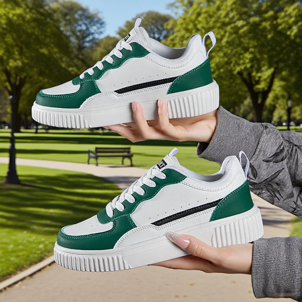 Fashion Women Casual Shoes Breathable Walking Flat Shoes Sneakers White Female Footwear Sports Running Outdoor Walking For Men image 4