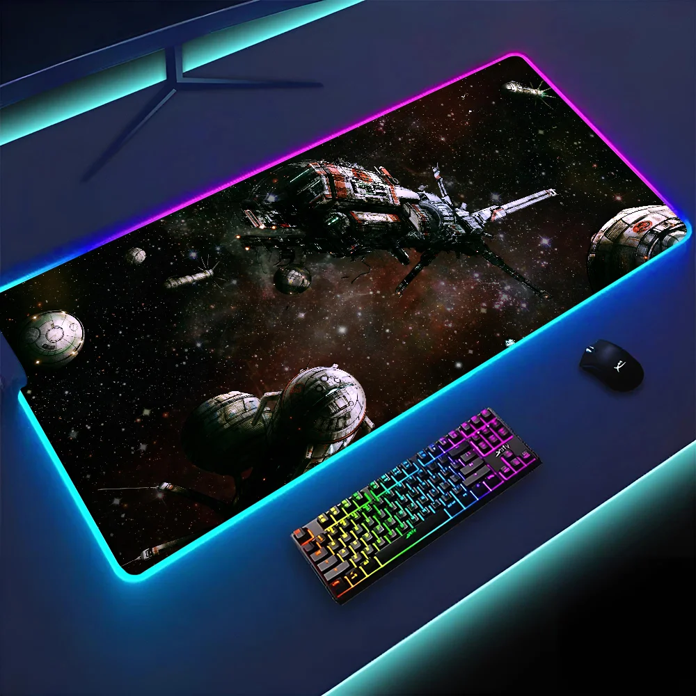 1pc Game Man Made BattleTech The XXL RGB Gaming Mouse Pads HD Black Gamer Accessories Large LED