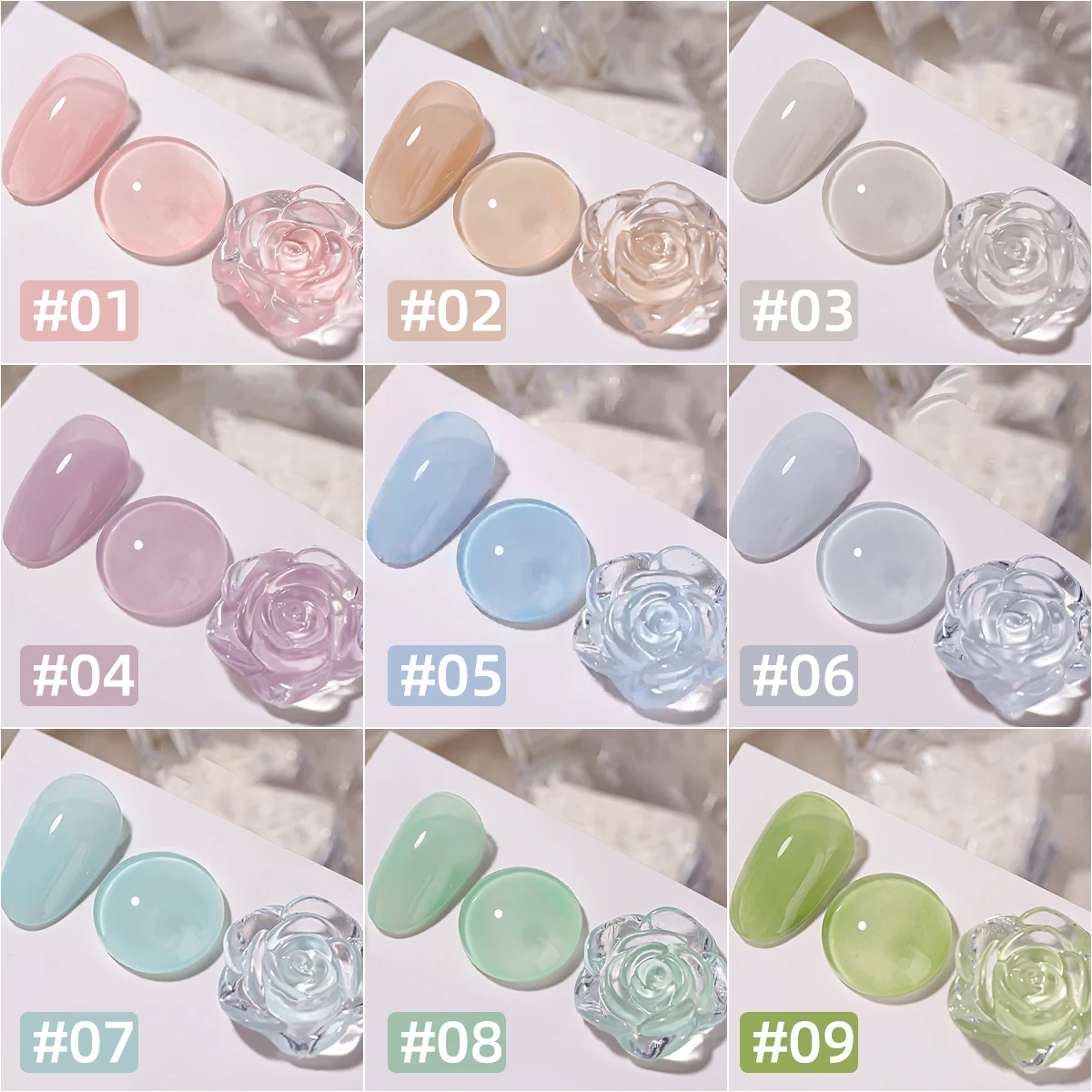 9-colors patter glue smudges canned high saturation popular semi-solid nail polish glue nail salon for special use