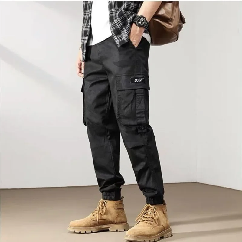 Cargo Broek Voor Heren Koreaanse Multipockets Broek Man Losse Grey Multi Pocket Camouflage Emo Casual Oversized Nieuw In Y 2K