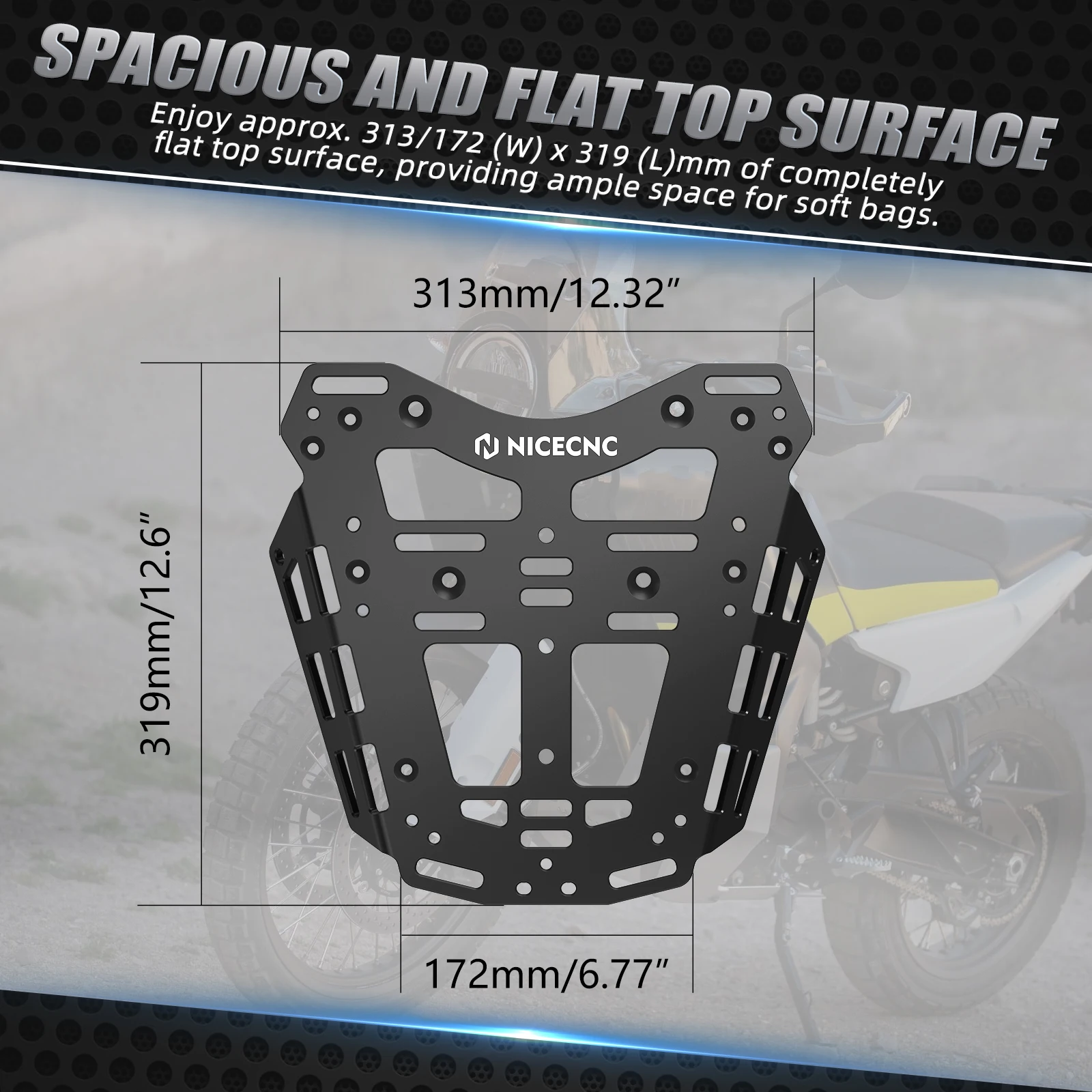 ل 2022-2024 Husqvarna Norden 901 رف أمتعة Reckless أكياس الربط قوس ل Husq Norden 901 حافظة علوية جبل قوس