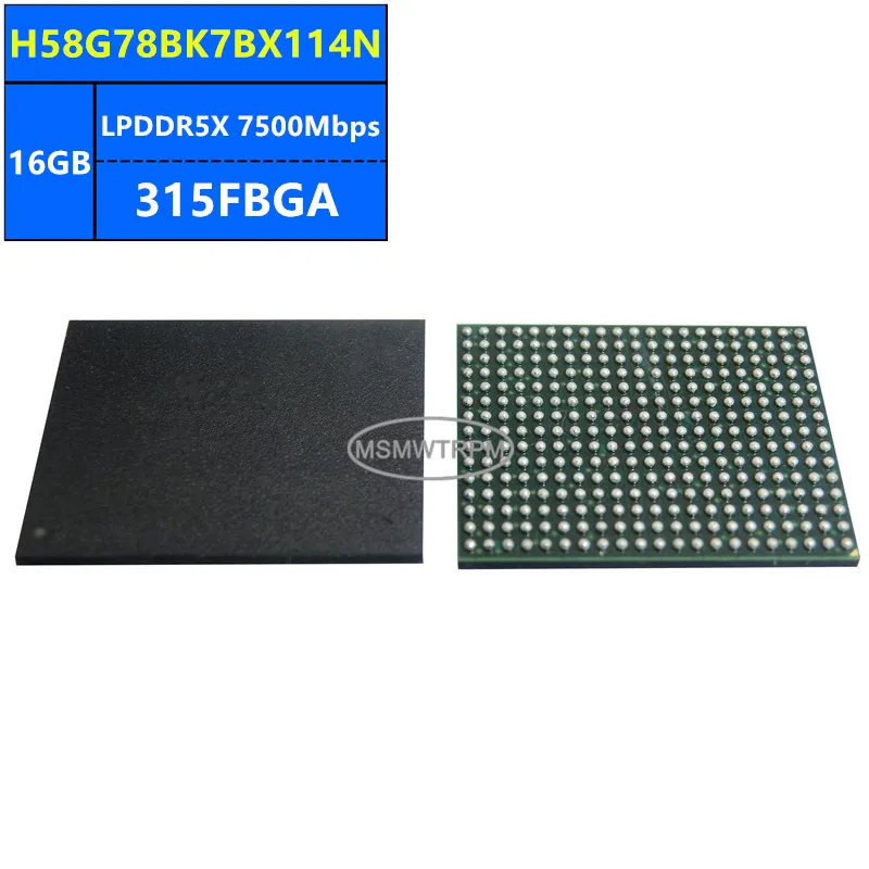 H58G78BK7BX114N H58G78BK7BX114R LPDDR5X 16GB 7500Mbps 315FBGA 128Gb Memory Chip IC Integrated Circuits Brand New Original In Sto