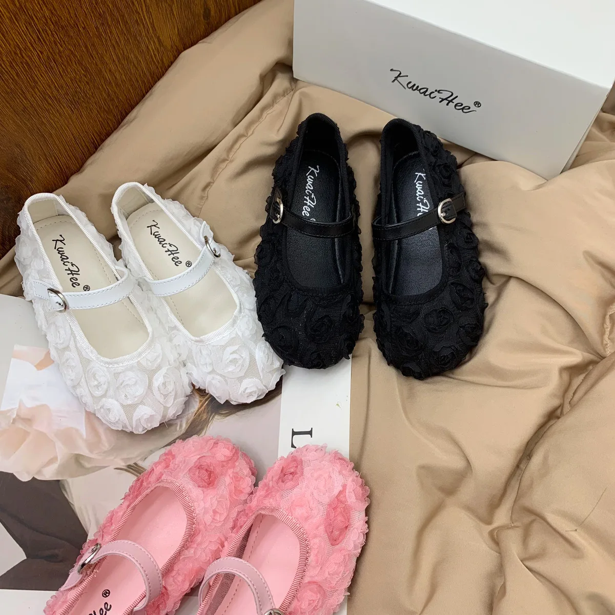

Kids'Casual Shoes Sandals Flowers Fashion Solid Color Summer Shoes For Children Anti-slip White Black Shoes Size 23-33