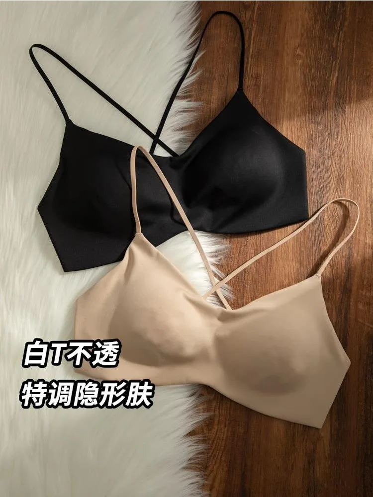Nahtloser, flüssiger, unsichtbarer BH, trägerlos, selbstklebend, Push-Up, rückenfrei, Unterwäsche für kleine Brüste, Comfort MOYISY Sexy BH S-L