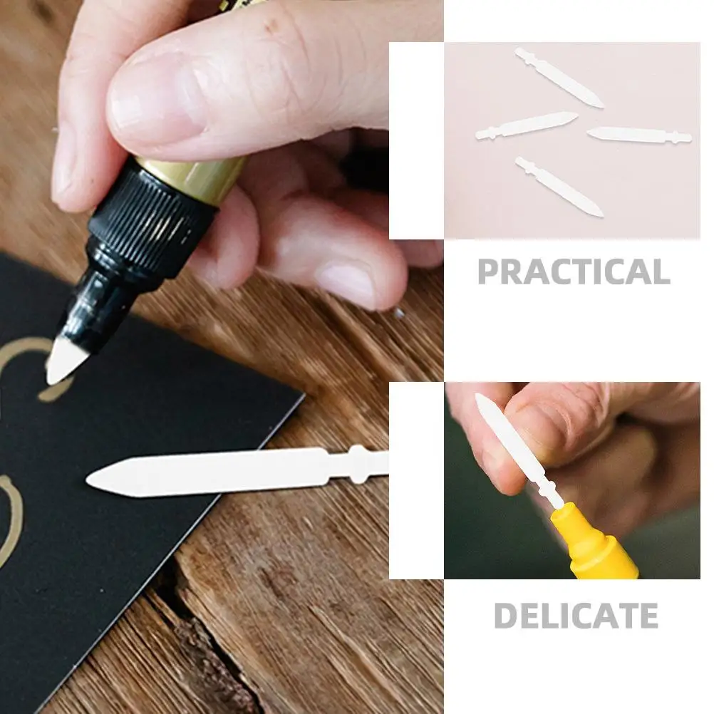 50Pcs Acrylic Marker Replaceable Pen Nib for Acrylic Pens Portable Marking Refill  Paint Marker Painting Pen Nips Student Supply