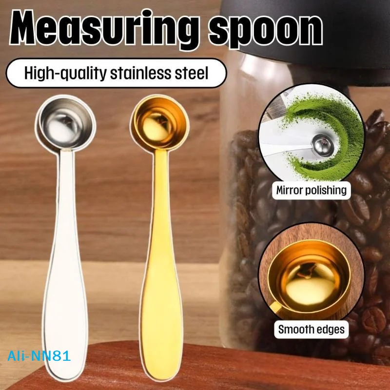 【N】Matcha Spoon Metal Silver Gold Stainless Steel Durable Matcha Powder Coffee Green Tea Measuring 1 Gram