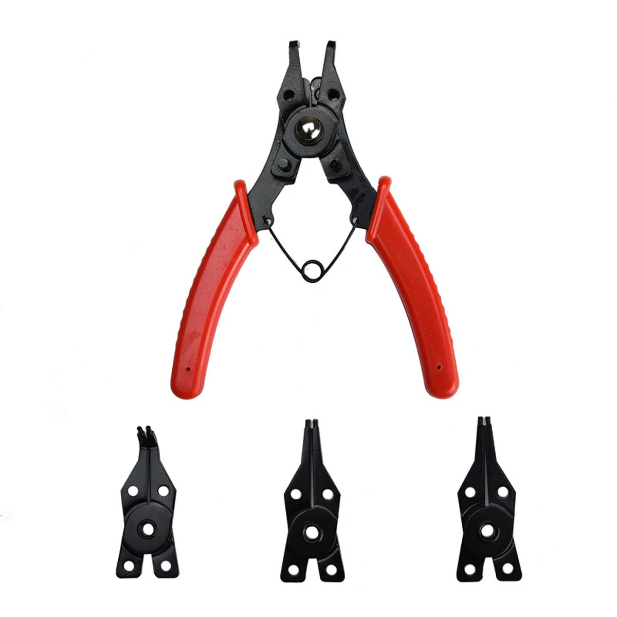 Multifuncional Snap Ring Alicates Multi Ferramentas Crimp Tool Interno Externo Removedor de Anel Retenção Circlip em 1