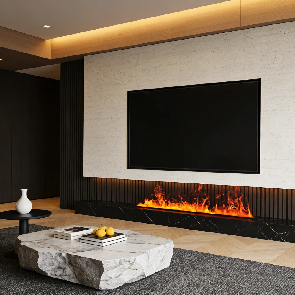 48 Inch  Decor Flame Electric Fireplace Electric 3d Led Indoor Firewood Fireplace Decor Fire