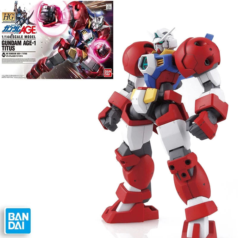 

Оригинальный комплект модели Bandai Gundam, аниме-фигурка HG AGE 1/144 Age-1 Gundam Titus, экшн-фигурки, игрушки, коллекционные подарки для детей